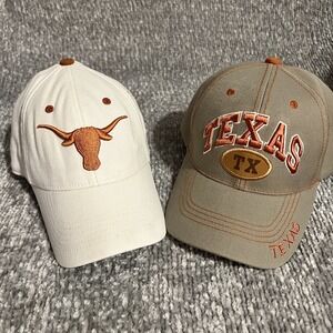 University of Texas Dad Hat set of 2! Adjustable & flexfit (h11)